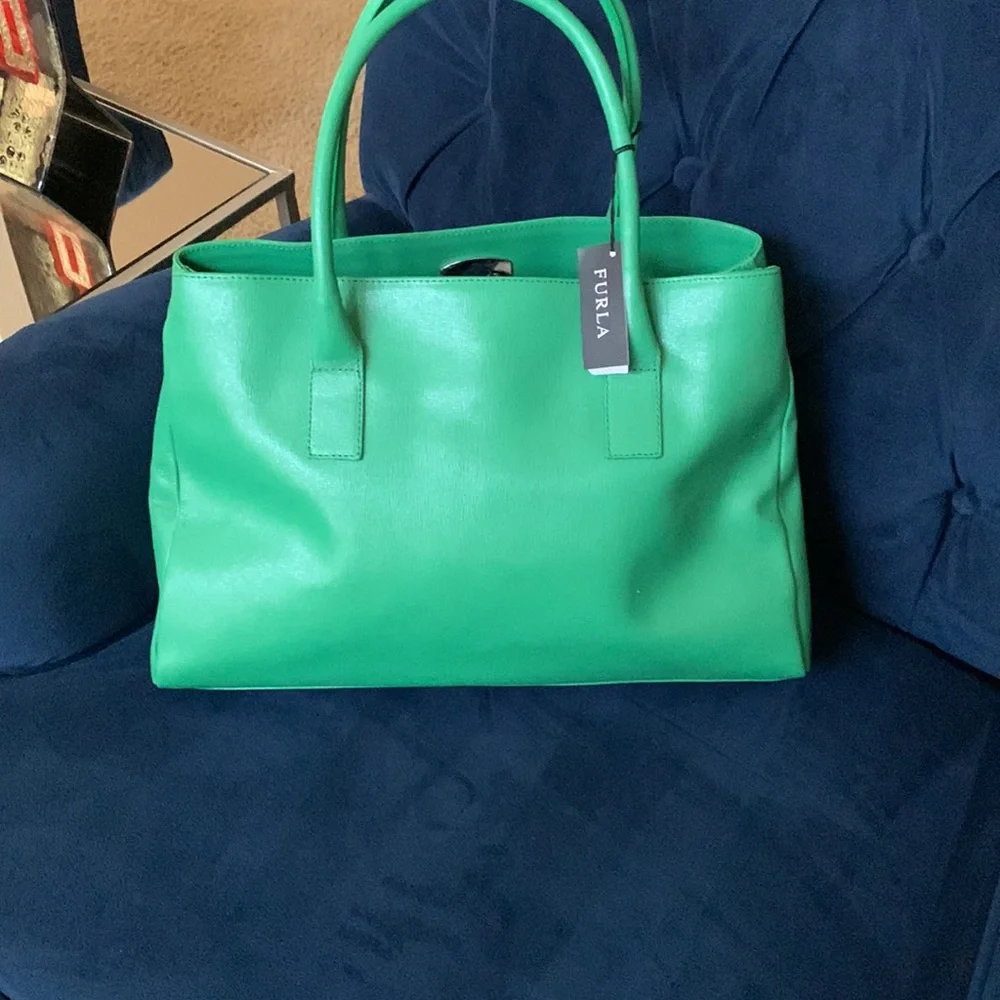 Furla tote handbag green - Picture 2 of 4